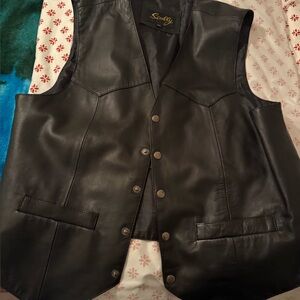 Scully Midnight Leather Vest